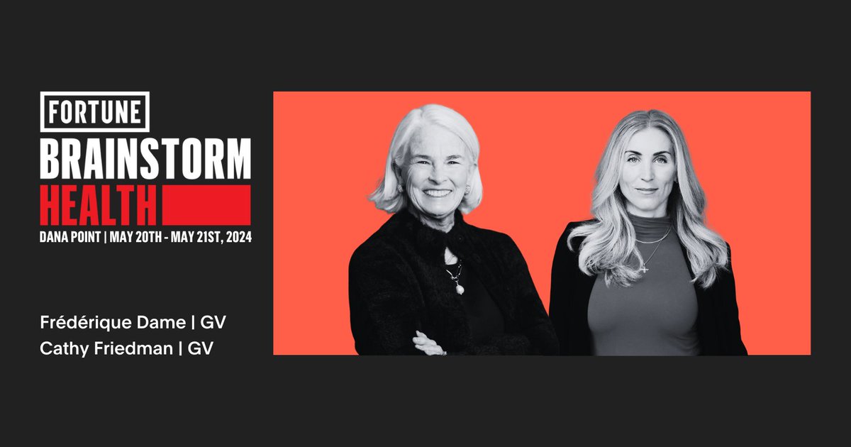 GV (@gvteam) on Twitter photo Mark your calendars… GV’s <a href="/fffabulous/">Frederique Dame</a> and Cathy Friedman will take the stage at <a href="/bstormhealth/">Fortune Brainstorm Health</a> 2024, beginning May 20! 🎉
Healthcare is evolving… and so is investment impact. Register to hear their insights on the innovations that matter most — bit.ly/3UO2cfm Mark your calendars… GV’s <a href="/fffabulous/">Frederique Dame</a> and Cathy Friedman will take the stage at <a href="/bstormhealth/">Fortune Brainstorm Health</a> 2024, beginning May 20! 🎉
Healthcare is evolving… and so is investment impact. Register to hear their insights on the innovations that matter most — bit.ly/3UO2cfm
