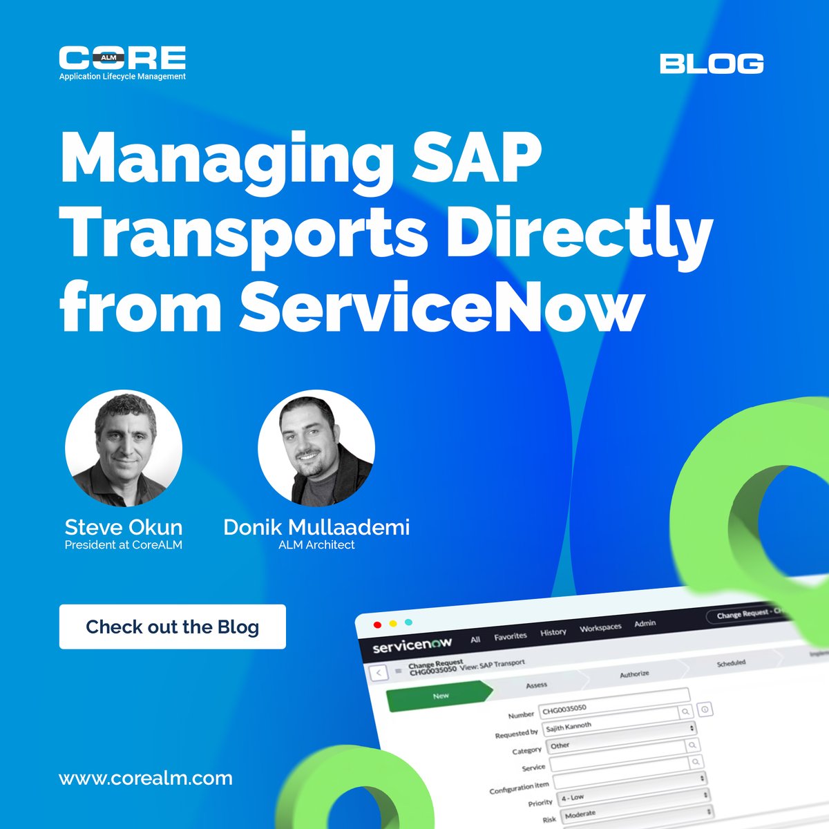 Check out our latest blog post on the new ServiceNow connector for SAP Transports. Streamline your processes and improve efficiency with this integration. 

Click the link to learn more: hubs.ly/Q02xzRkl0

#SAP #SAPSAPPHIRE #transport #CoreALM #CloudALM