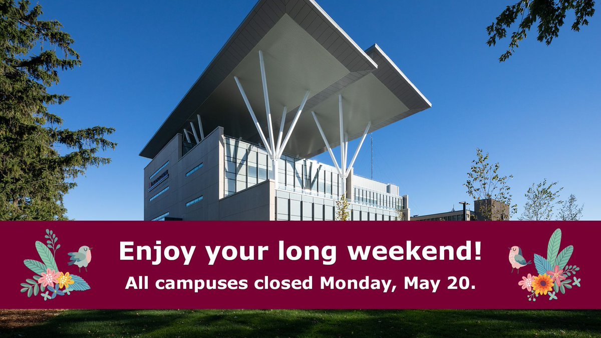 Enjoy your long weekend! All Mohawk College campuses will be closed on Monday, May 20 for the Victoria Day holiday. Enjoy the celebrations and take advantage of the extra day off to recharge.