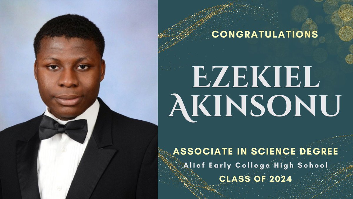 Recognizing Ezekiel Akinsonu for our #aechsseniorspotlight. Ezekiel is a Top Ten graduate and earned an Associate in Science Degree from HCC. Ezekiel will attend University of Notre Dame to study Neuroscience and Pre-Med. Congratulations, Ezekiel!