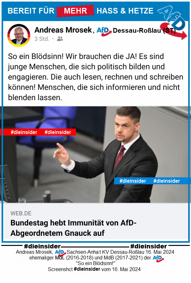 Diesen lustigen Post hat @mrosek1958 exclusiv für seine Freunde gepostet. Wir finden, diesen Beitrag sollten alle lesen! #LautGegenRechts #NiemalsAfD #MutZurWahrheit #WirSindDieBrandmauer #GemeinsamGegenHass #DieInsider