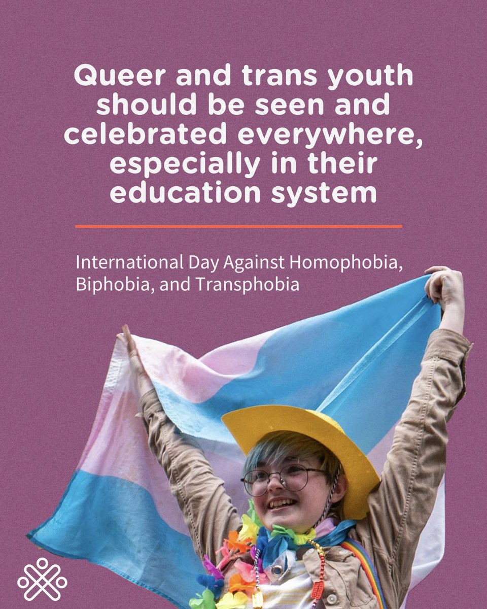 Uprooting discrimination starts in the classroom. On International Day Against Homophobia, Biphobia and Transphobia we want to affirm our commitment to fighting for inclusive sex-ed in classrooms across Canada.