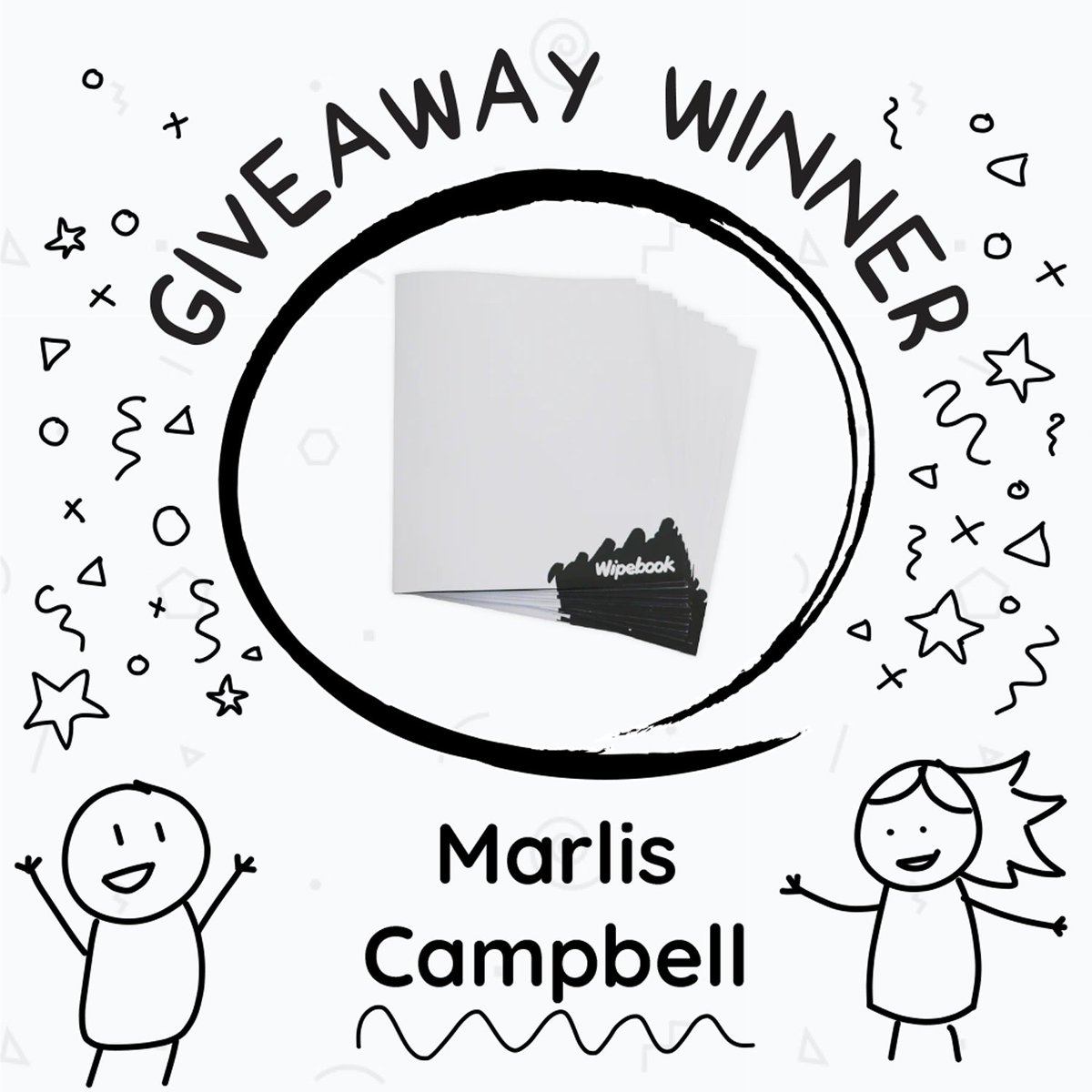 Congratulations Marlis Campbell, our weekly Workbook winner!💥 Enter the weekly giveaway: wipebook.com/giveaway #workbook #giveaway #contest #win