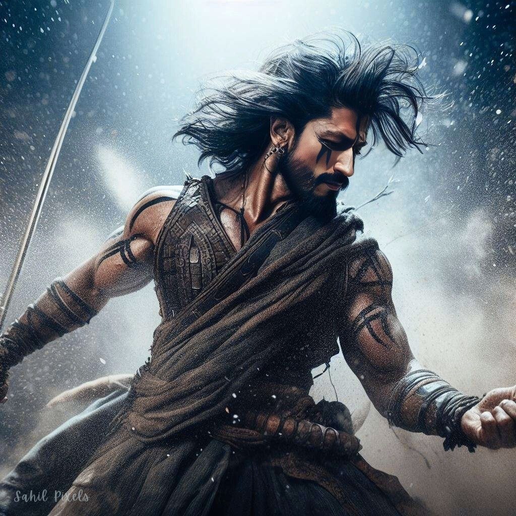 Don't mess with this warrior 🗡️
@VidyutJammwal  ⚡

#itrainlikeVidyutJammwal #AIart
#jammwalions