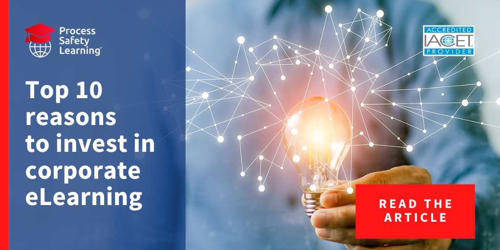 psl_lms's tweet image. Learn the top 10 reasons for investing in corporate eLearning, no matter how big or small your staff or budget may be: bit.ly/3xIFPQE
#eLearning #ProcessSafety #eLearningBenefits