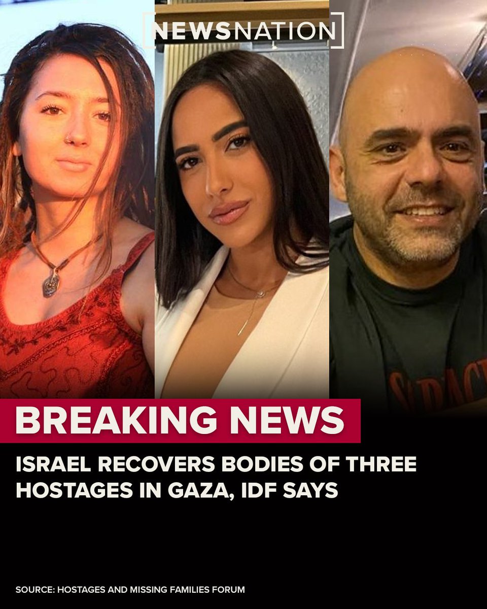 BREAKING: The bodies of three hostages have been recovered by Israel in Gaza, the IDF says. The three were identified as having attended the Nova music festival on Oct. 7, 2023. 

More: trib.al/81VSgzj