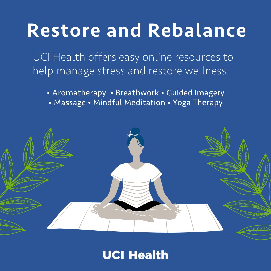 At the #UCIHealth @SSIHI_OC, we offer a variety of treatments that focus on optimizing health and restoring #wellness. Our team of #integrativehealth providers use a broad range of methods to optimize and restore the body's balance. bit.ly/43XUP81 #StressAwarenessMonth