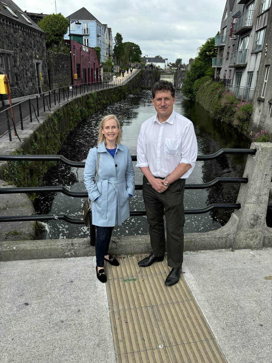 Great to see the new Eglington Canal Active Travel Scheme and to open the pedestrian Wolf Tone Bridge with @paulinegalway today. This new path will connect with the Moycullen Greenway - giving locals and visitors a beautiful green corridor along Lough Corrib. #Galway