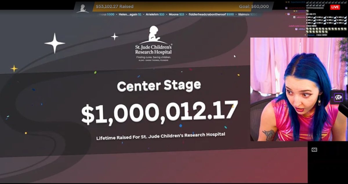 WE DID IT!!! We have raised over 1 MILLION DOLLARS for @StJudePLAYLIVE And we couldn’t have done it without you! Thank you to our community and our team for fighting the good fight. We are SO proud and grateful!! AND WE WONT STOP!! ♥️♥️♥️♥️♥️♥️