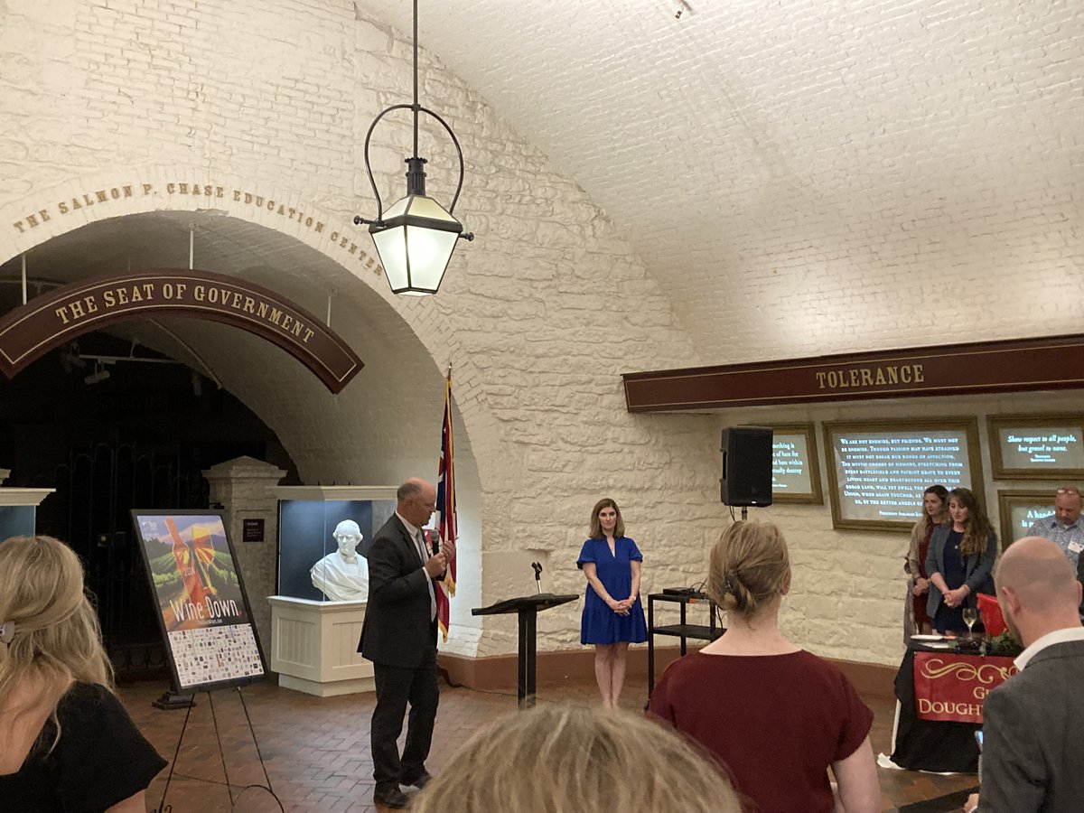 We’re so excited & we just can’t hide it!

We can’t wait for June, which is Ohio Wine Month!

Director Baldridge & Christy Eckstein, Exec. Director of the Ohio Grape Industries Committee, welcomed enthusiasts to the Ohio Wine Month Kick-Off.

Cheers to a great event & industry!