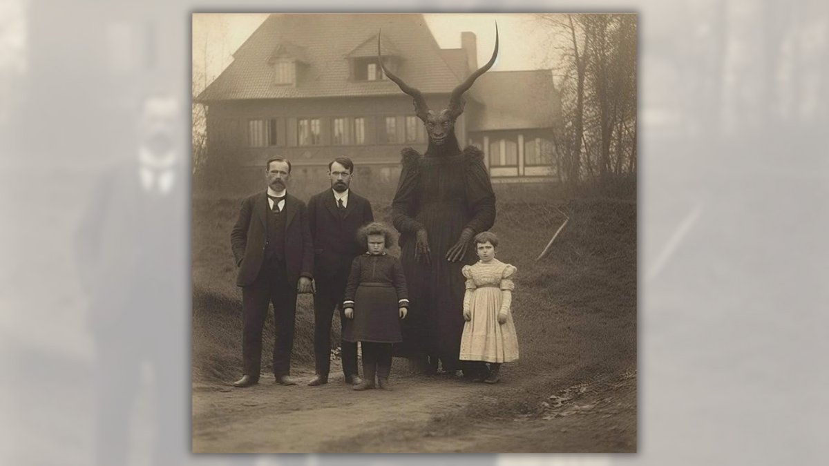 ❌ No, a vintage, black-and-white photo posted on social media doesn't show members of the Rothschild family standing next to a demon. snopes.com/fact-check/rot…