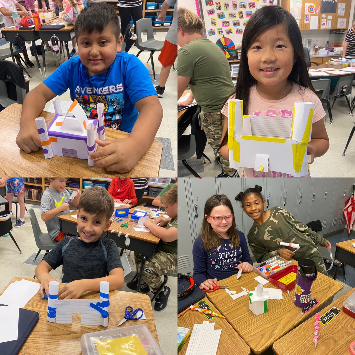 Notecard castles! <a href="/BBOwenES/">BB Owen Elementary</a> <a href="/LISD_GT/">LISD G/T</a> #lisdgt #BBOThinkapalooza