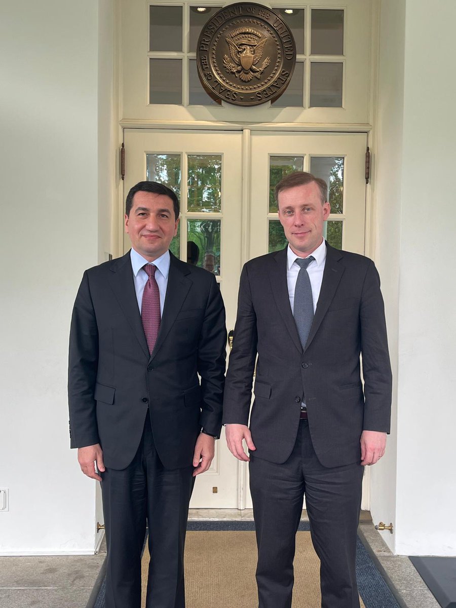 At the @WhiteHouse had a very substantive meeting with Jake Sullivan, National Security Advisor of the President of the United States, and we reviewed bilateral cooperation between our countries and prospects of further development of our relations. Also, discussed regional and