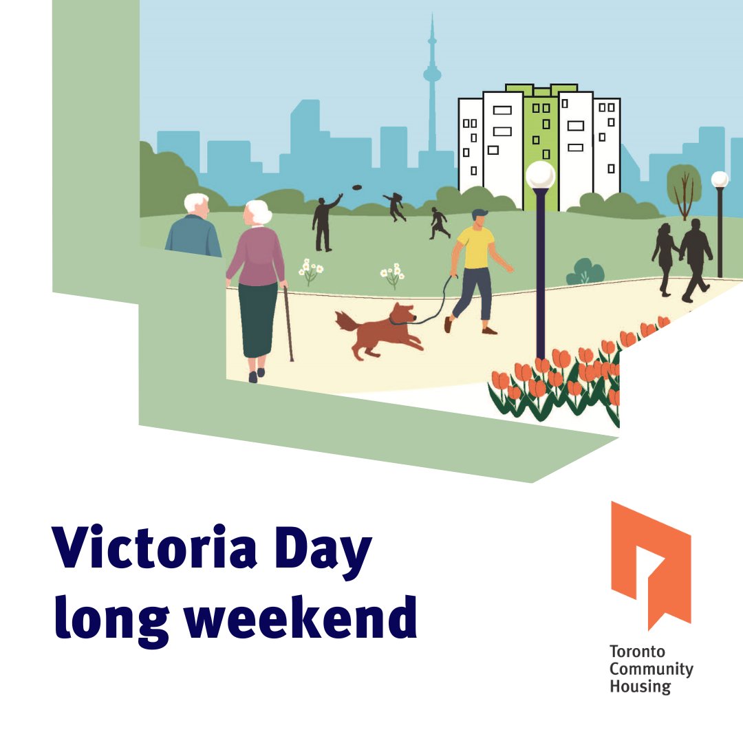 #TCHC offices will be closed on Monday, May 20, for Victoria Day. Our Client Care Centre and Community Safety Unit teams remain available to support you 24/7. Visit torontohousing.ca/contact-us for ways to get in touch.