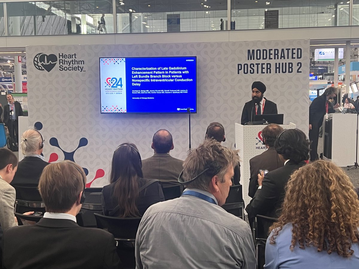 Very proud of our fellow Amrit Bahga and his excellent talk at #HRS2024! <a href="/ABeaser/">Andrew Beaser</a> <a href="/PWard35/">Parker Ward</a> <a href="/UChicagoMed/">UChicago Medicine</a> <a href="/UCCardsFellows/">University of Chicago Cardiology Fellowship</a>