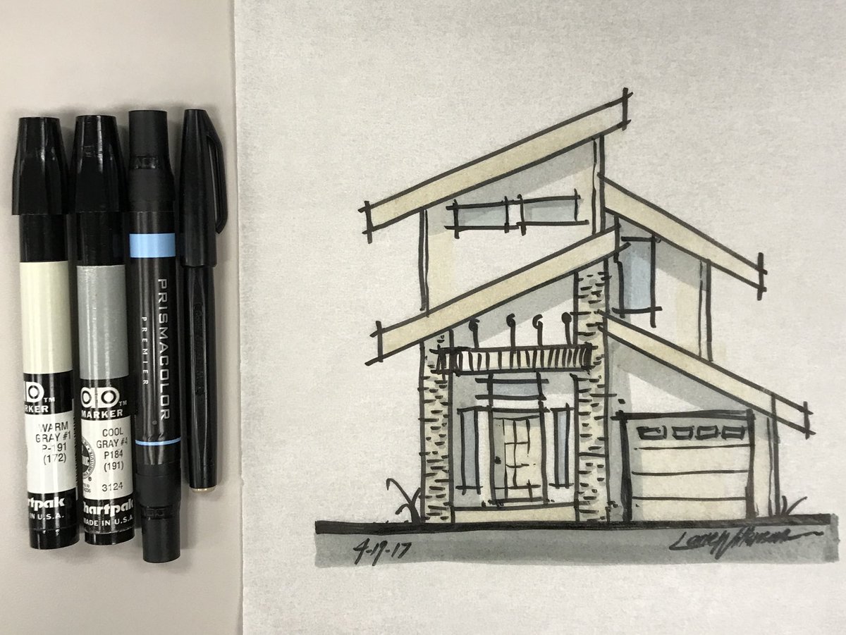 lanefrog's tweet photo. #chartpak & #prismacolor #markers from a wile back! #architecture 😁 https://t.co/M3edeGJCwp