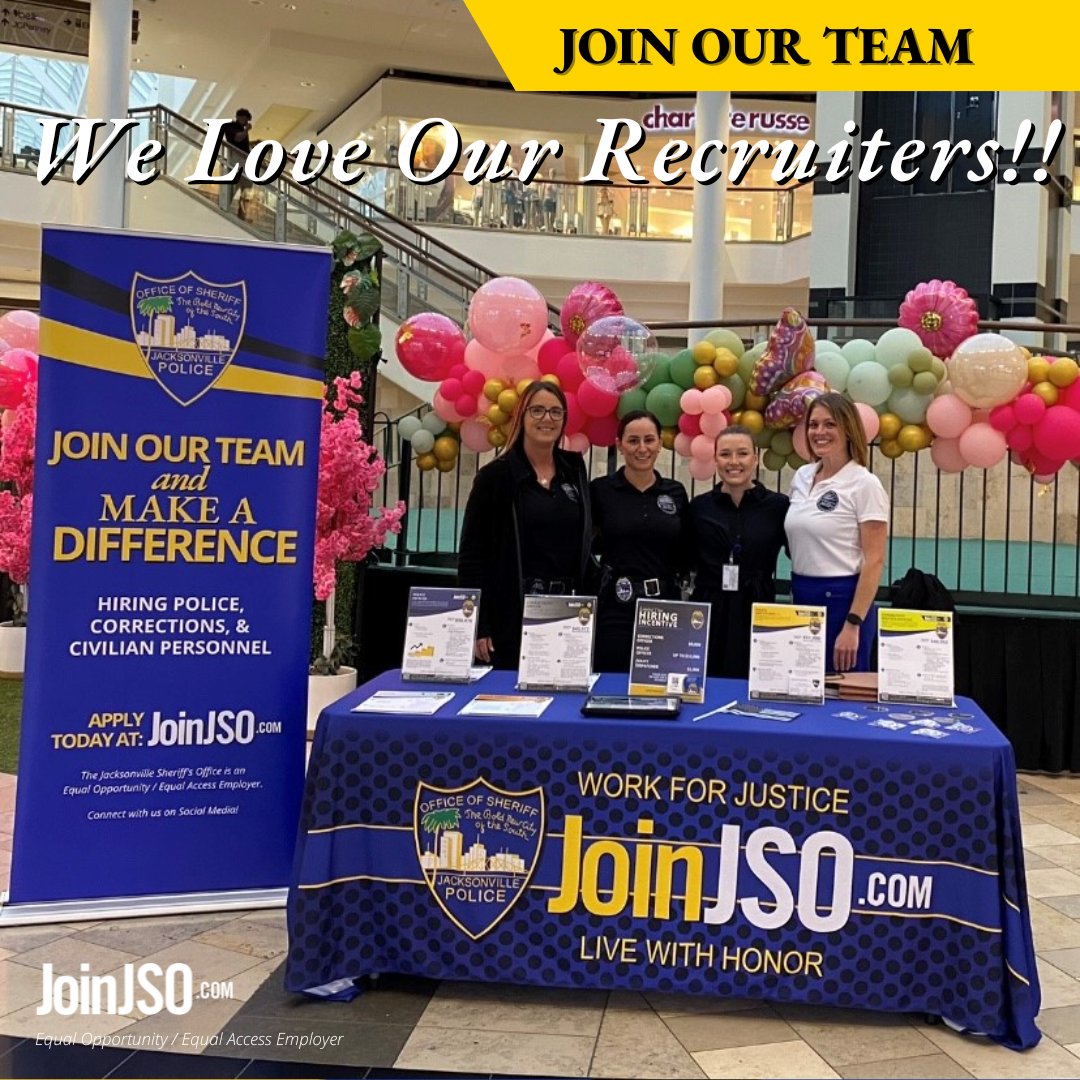 Looking for a great career? We are hiring for positions to include, Police, Corrections, Comm Center and other civilian positions. Go to JoinJSO.com for your opportunity to join the best team around. Have a happy Friday, and an even better weekend - we hope to hear