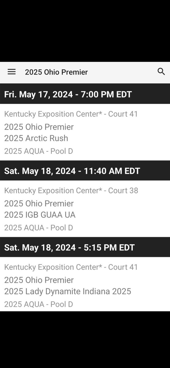 Here’s my schedule for this weekend! In Louisville for the Classic!📍@OhioPremierBas1 @mikemillsnc