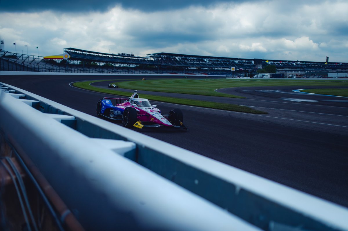 Finally settling into some good qualy runs today. FRO with a 4th, fastest four lap average so far 💪🏼 #Indy500 // #DRVPNK