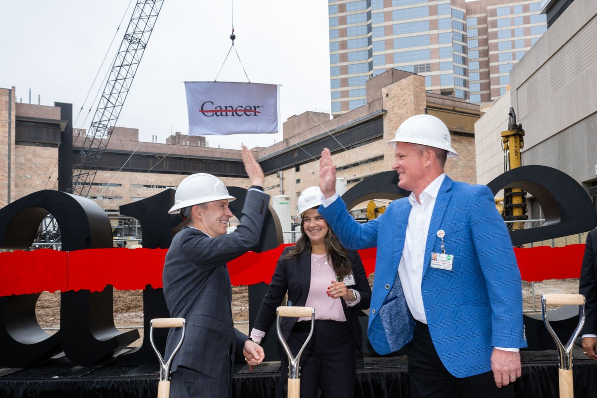 What a fantastic morning @MDAndersonNews' Clinical Services Building Groundbreaking Ceremony. This facility will house critical elements of our clinical and research operations. Thanks to all the teams that will be involved through the construction of this building. #EndCancer