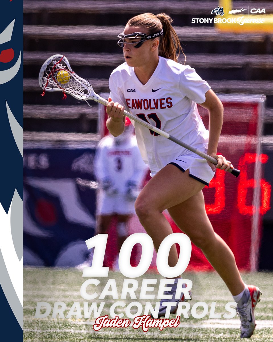 1️⃣0️⃣0️⃣ 𝗖𝗔𝗥𝗘𝗘𝗥 𝗗𝗥𝗔𝗪 𝗖𝗢𝗡𝗧𝗥𝗢𝗟𝗦 😤 @jadenhampel wraps up a great career with over 100 draw controls! 🌊🐺 x #NCAALAX