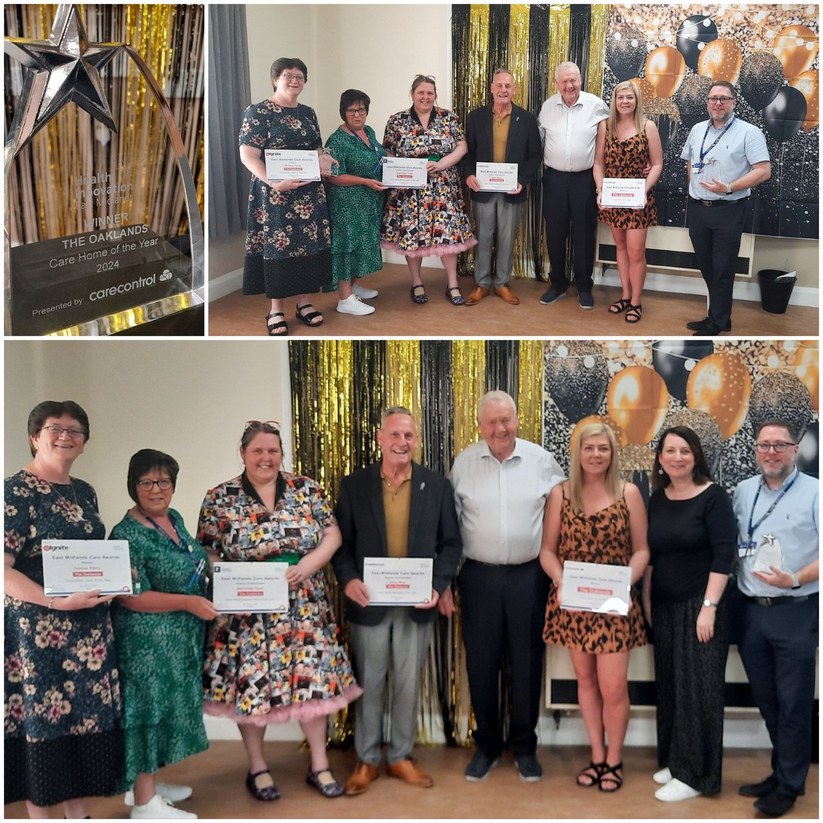 sarahatkinson97's tweet photo. Honoured to have been asked by @WintDave to join The Oaklands tonight in celebrating their award of East Midlands care Home of the Year 2024..well deserved for the high quality holistic care they deliver 👏 
@pics_primary https://t.co/n62nAvopKU