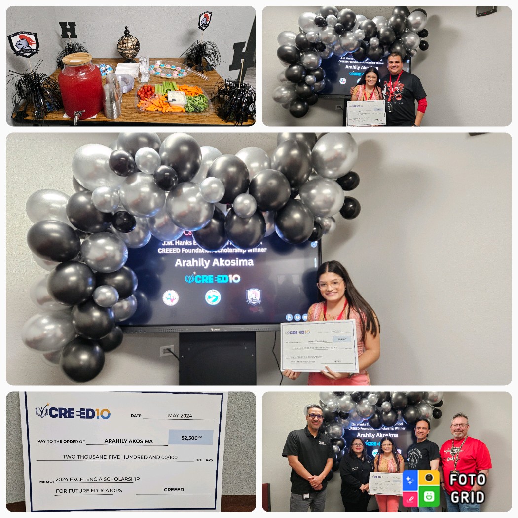 Congratulations to our very own @HanksEC_Knights #EPCC spring graduate Arahily Akosima on receiving a scholarship from CREED10 to further her education degree. Great job! The Kingdom is very proud of you!!!