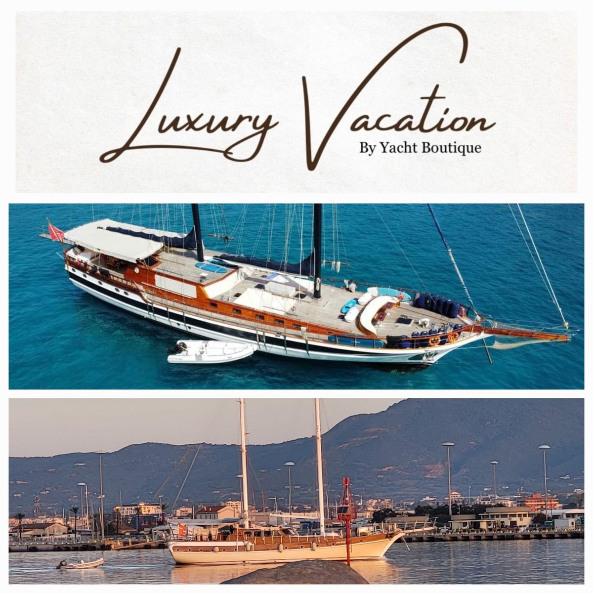 Luxury travel vacations sailing cruises in Mediterranean. Yacht Boutique Gulet Cruise MotorSailer Elianora & Victoria. #rentayacht  #yachtcharters #Yachts #boatrental #luxurytravel #luxury #travel #vacation #bleisure #sailing #yachting #europe #italy  #cruise #rivercruise #sail