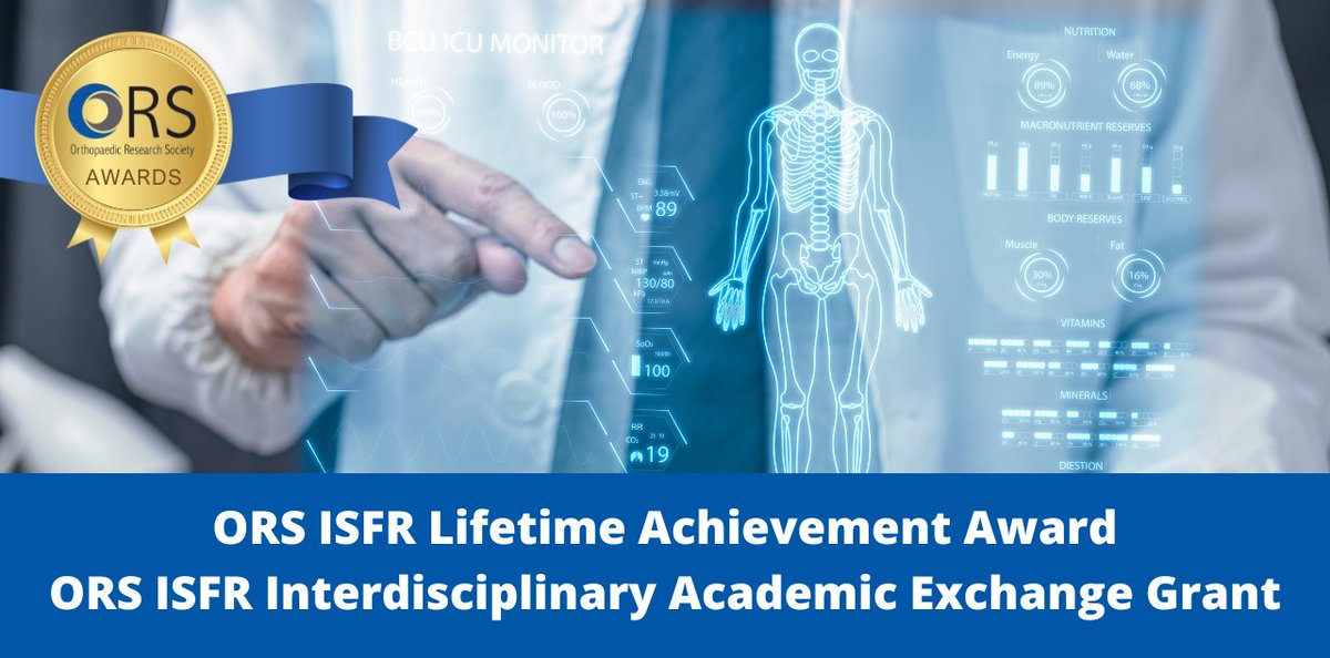 Applications are now open for two ORS International Section of Fracture Repair awards! Dive into collaborative research or showcase your lifetime achievements in fracture repair, bone biology, or trauma research. Learn more and apply now: ors.org/ors-isfr/