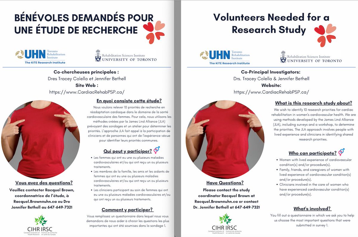 Are you interested in contributing to heart health and rehabilitation research for women?

Then participate in this survey: bit.ly/3UOtClz

The survey will close June 5.

#CardiacRehabQs