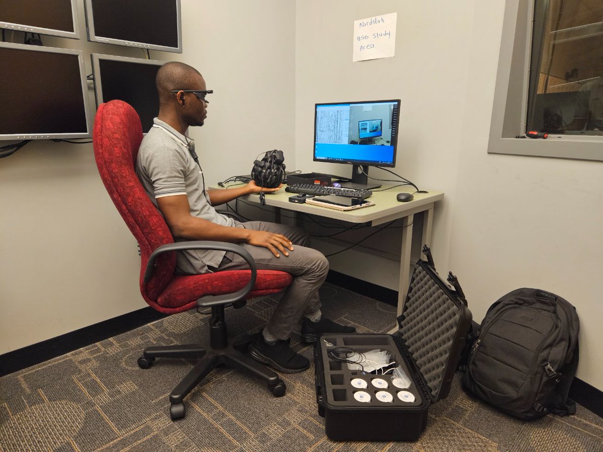 Preparing for our user study on multimodal sensors measuring of elucidated human emotions at the NirdsLab ODU. @NirdsLab @WebSciDL @storymodelers