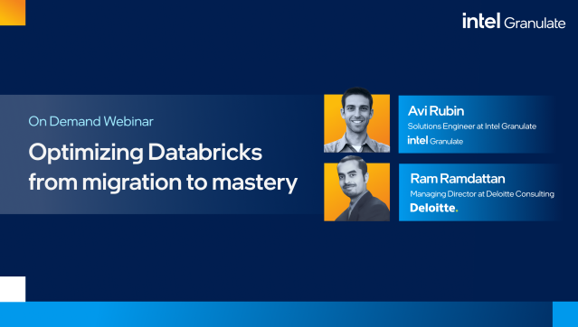 Hear from Deloitte and Intel experts about the trends driving demand for FinOps solutions for data platforms in 2024. Experts Ram Ramdattan from Deloitte and Avi Rubin from Intel Granulate outline how to optimize Databricks from migration to... #IAmIntel bit.ly/3UOMIrw