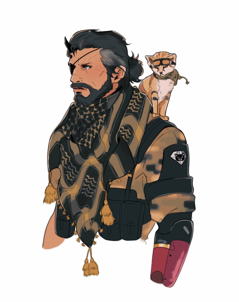 'We are approaching ennemy territory, stay alert.'
Or, Punished Venom Snake wearing a Shemagh.
Or, MGSV alternate universe.