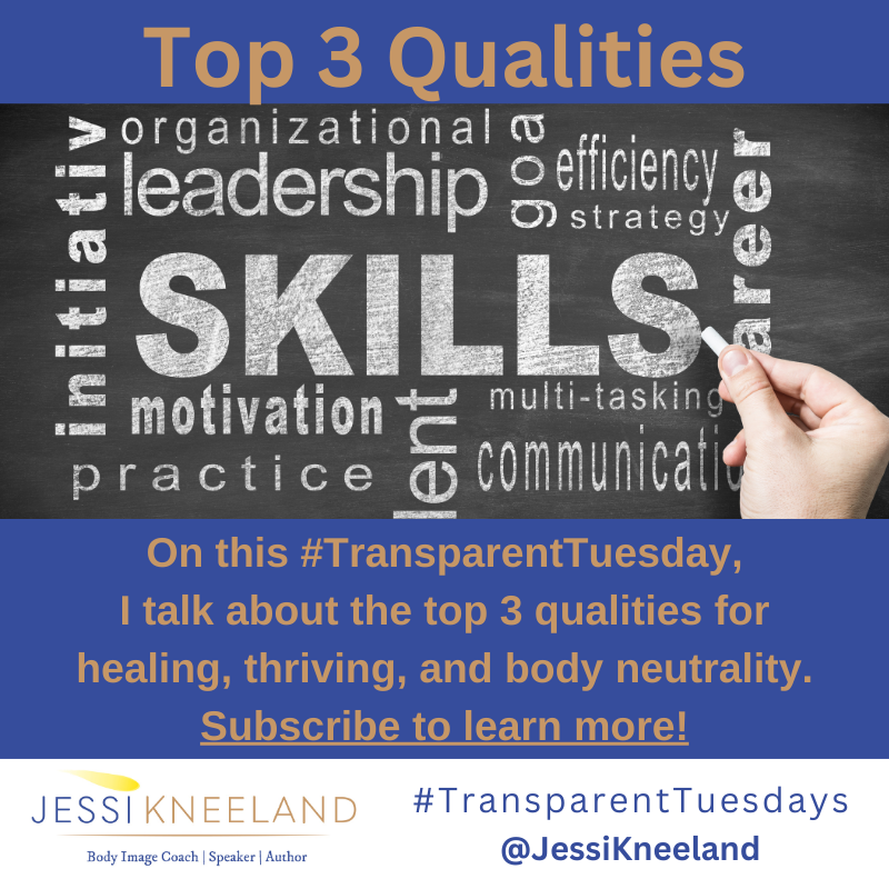 jessikneeland's tweet image. And the top 3 qualities for healing, thriving &amp;amp; body neutrality are...
📩 Subscribe to learn more!
Emails are sent every Tues. @ 7 AM ET!
🔗 tinyurl.com/mr2tznb9

#bodyneutrality #bodyimage #negativebodyimage #bodypositivity #bodyimagecoach #jessikneeland #bodyneutralfitness