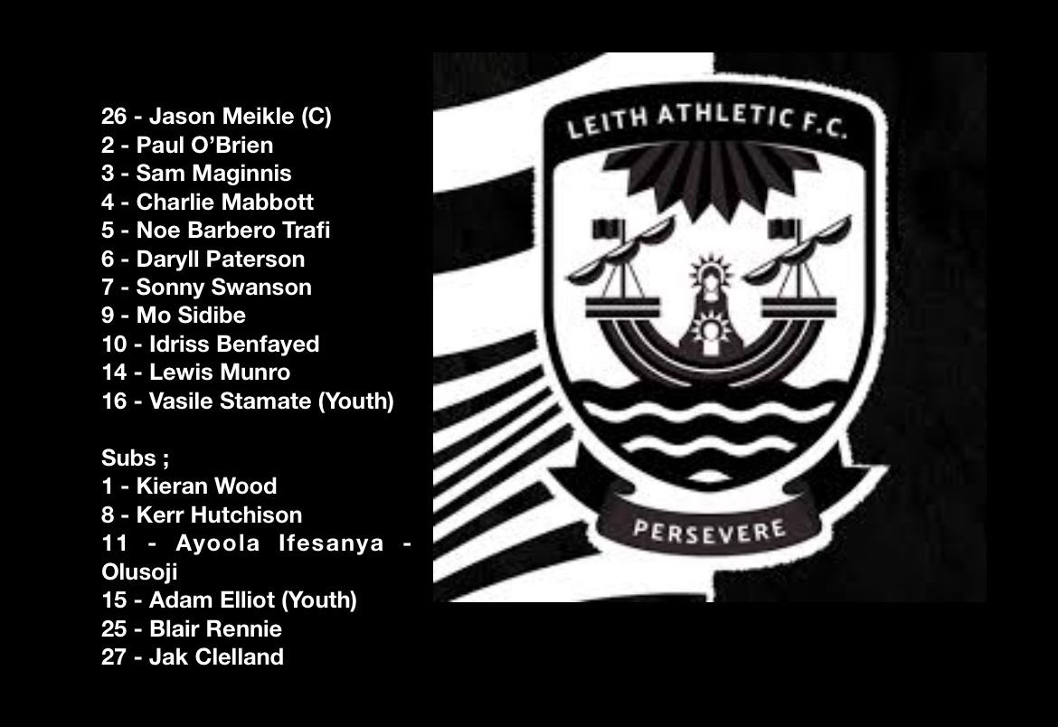 LeithU20s's tweet photo. Last game of the season v Dalkeith 

Jason captaining the side on his last appearance for the 20’s 

2008 born Vasile making his first competitive start 

2008 born Adam making his second squad appearance of the season 

Let’s hope for a positive finish to the season ⚫️⚪️ https://t.co/MkiczVhxBE