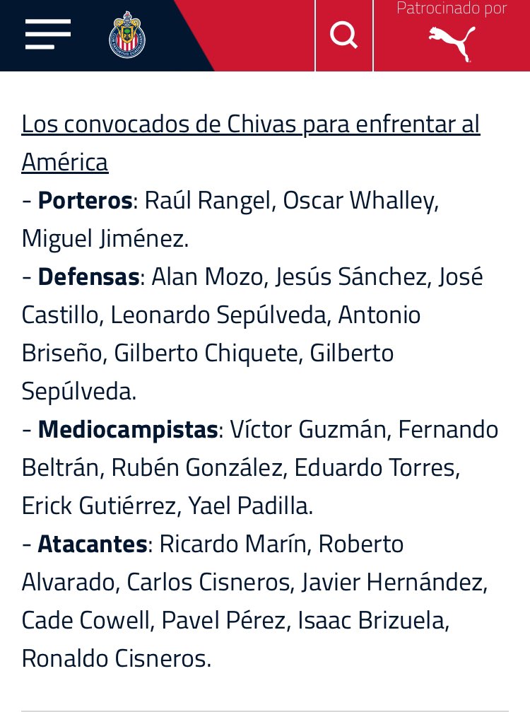 Con Guti en la convocatoria y sin Macías, con estos hombres viaja Chivas para definir la serie ante América por el pase a la Final del #Clausura2024