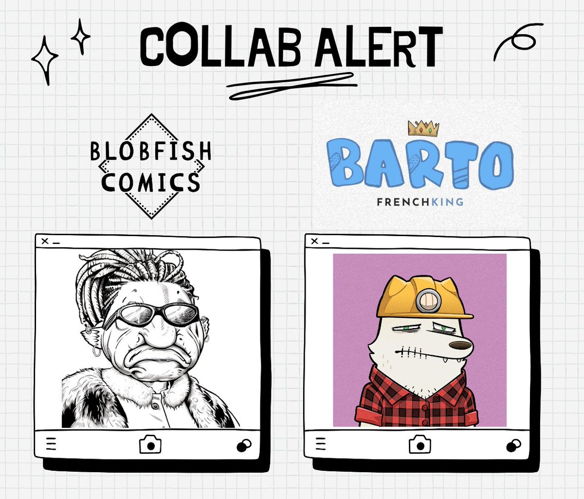 🚨GIVEAWAY🚨

@ComicsBlobfish X Barto 🇨🇵👑

🥳𝗕𝗹𝗼𝗯𝗳𝗶𝘀𝗵 𝗖𝗼𝗺𝗶𝗰𝘀 is coming to @StargazeZone and bringing blobfish memetoken along.

🎫We have 10 WL spots to giveaway.

To win:

1⃣ ❤️🔁
2️⃣ Follow  @ComicsBlobfish & I
3️⃣ Tag frens

⏲️2 days

Good Luck🤞