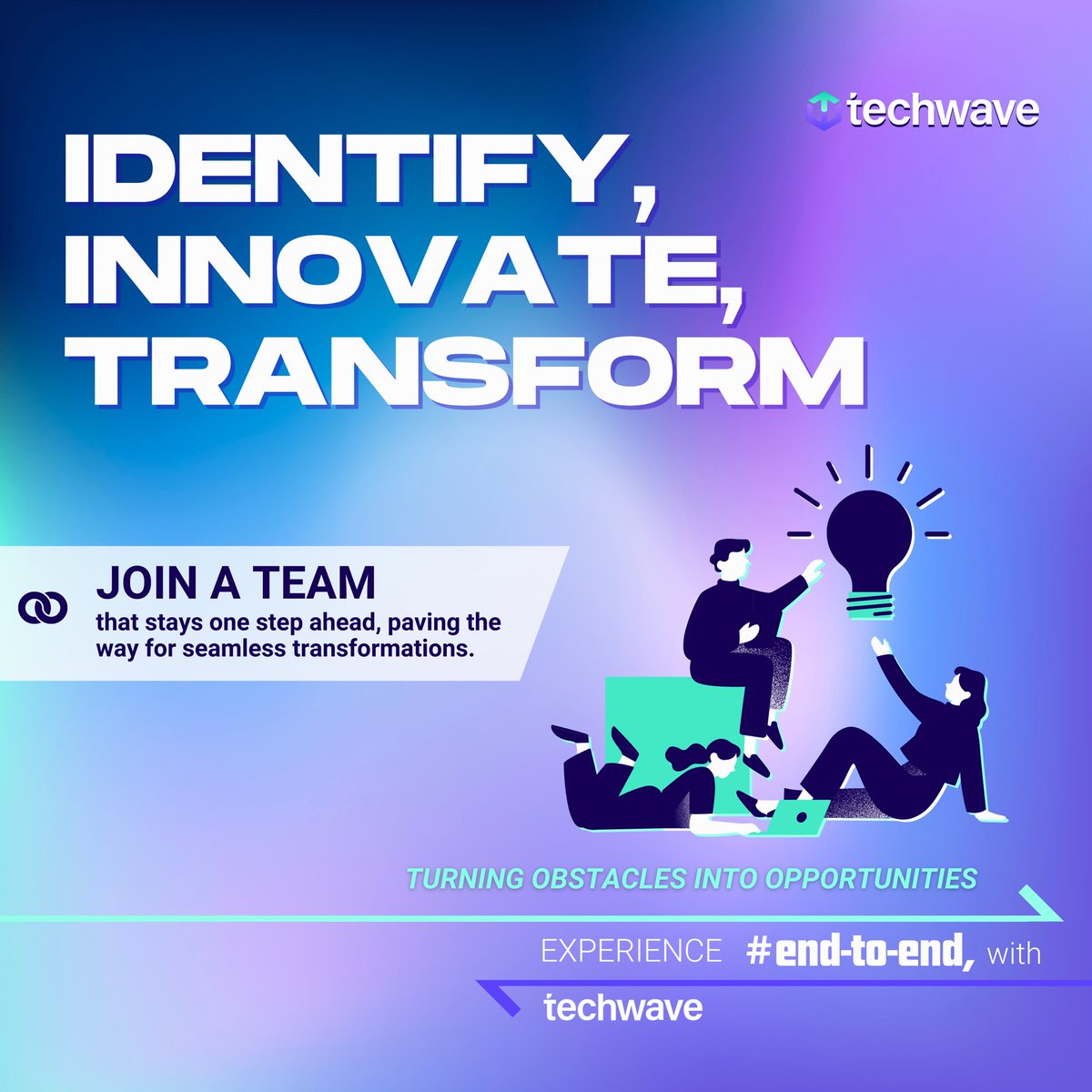 1.     Make a difference with us at Techwave, where proactive problem-solving is ingrained in our end-to-end approach. Be part of a team that analyzes challenges, offering seamless solutions from start to finish. Click here to know more: techwave.net #techwave