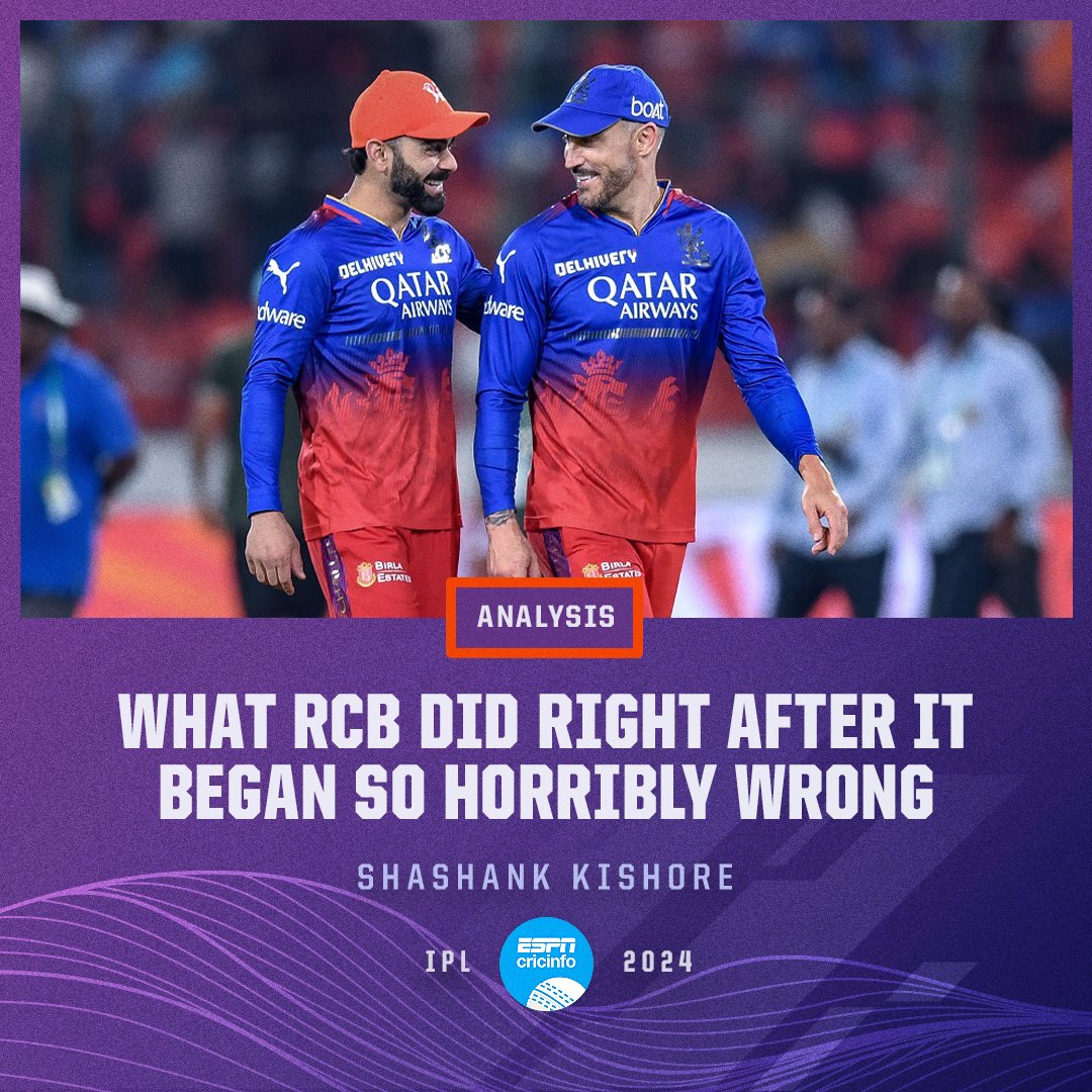 How did RCB turn it around after losing seven of their first eight matches? 🤔

@captainshanky writes 👉 es.pn/4auGbrM #IPL2024 #RCBvCSK