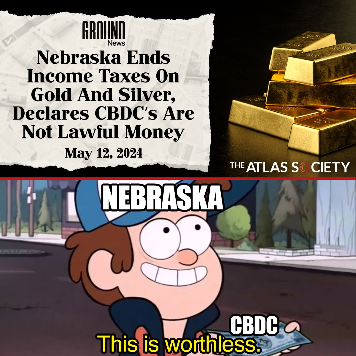 A win for The People of Nebraska #LaissezFaire #Economy #CBDC #AynRand