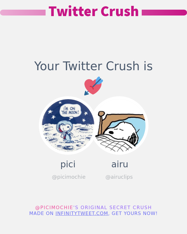 Gebetan Twitter saya adalah: <a href="/airuclips/">airu</a>

➡️ infinitytweet.me/secret-crush?l…