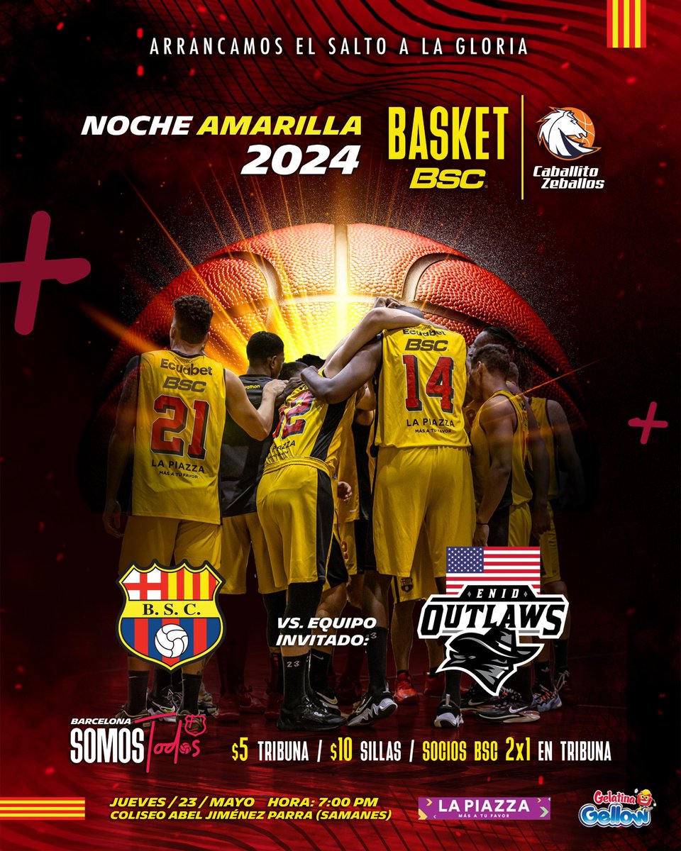 Noche amarilla de Barcelona básquet, este próximo jueves 23 de mayo