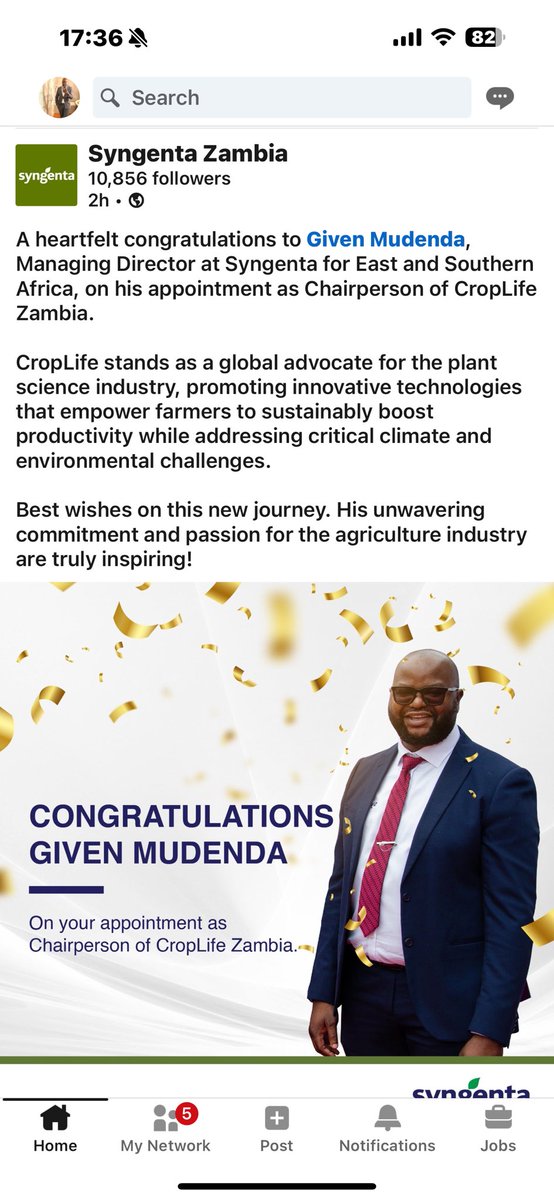 Always a pleasure to serve the industry. My board and I will drive the agenda of the pesticides industry with all industry players sustainably. We are excited and humbled.