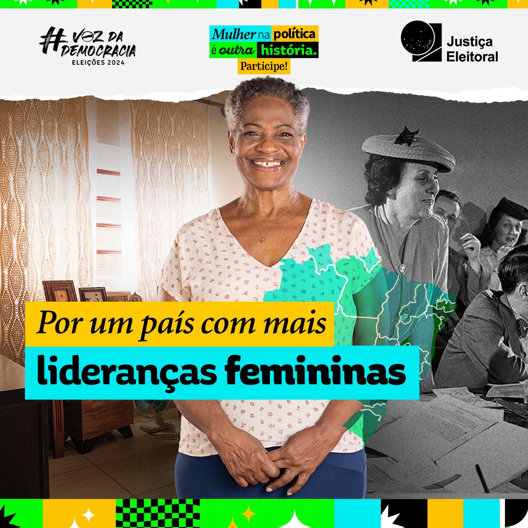 Chegou a hora de transformar a política! Ainda que falte representatividade feminina nos cargos de liderança, a boa notícia é que você tem o poder de mudar isso nestas eleições. É hora de mais representatividade e de mais #MulheresNaPolítica!