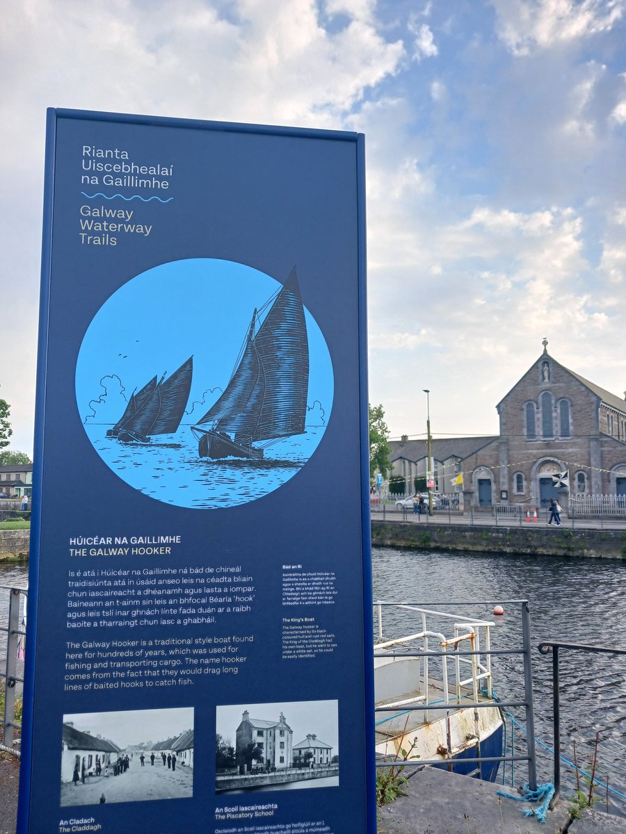 Maith sibh to all involved in this project. 👏 
The signage, in particular, deserves extra applause as it puts the Irish language first and in high contrast. 
#AsItShouldBe 👍🙏
#GalwayWaterwayTrails 
#LoveGalway #Gaillimh 
#GalwayCity #Galway