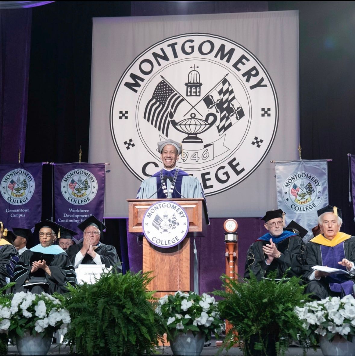 What a momentous day for the @MontgomeryColl Class of 2024! Today, we celebrate the incredible accomplishments of our graduates who have persevered through challenges and triumphed. Congratulations, graduates! 🎉 #MCGrad2024