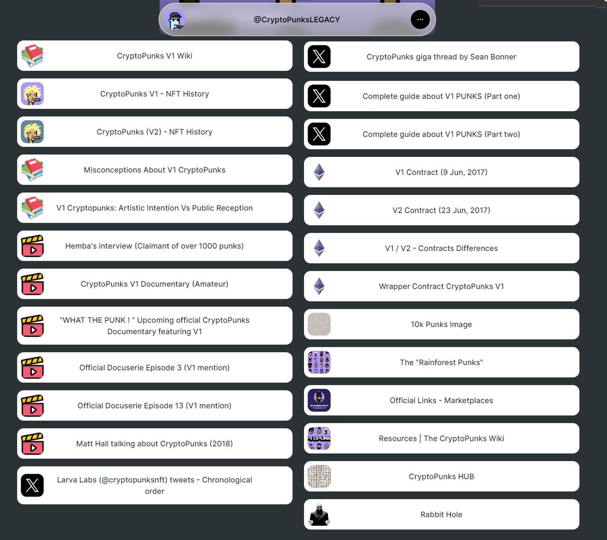 The original CryptoPunks tweet media