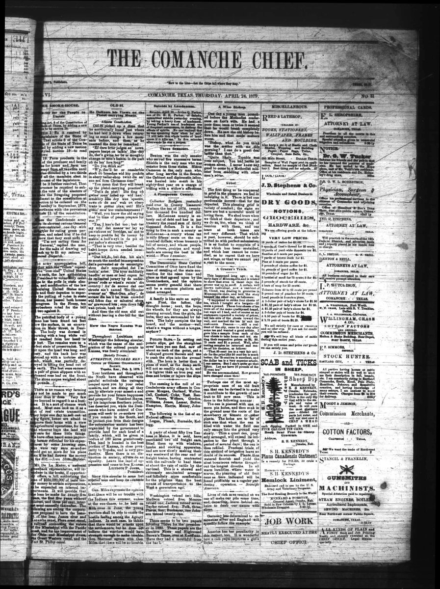 The Texas Quote of the Day shows that, even 146 years ago, Texans took no prisoners when it came to writing letters to the editor:

'Boil down two or three curs and pour them in a mold the shape of a monkey. Take out as soon as cold, and you will have an animal similar in smell,