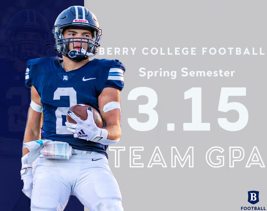 These guys are a force on the field and in the classroom! 📚Congratulations on finishing the semester strong! 💪 
#BerryFootball #BUILD #KeepBuilding #d3fb