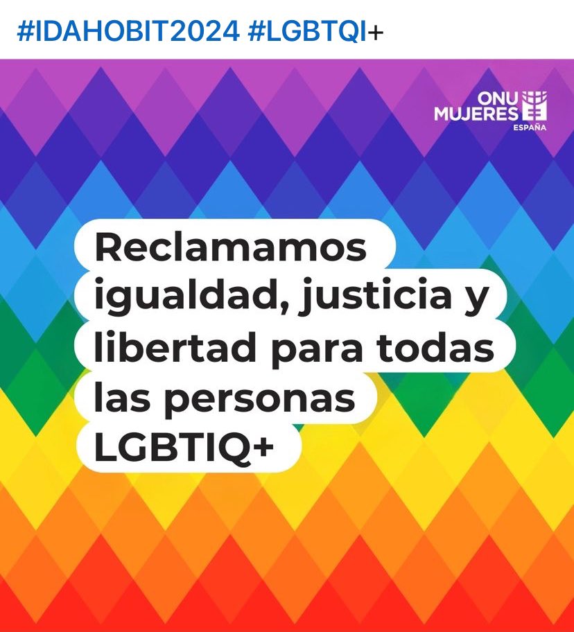 Yo, como @ONUMujeres 

#IDAHOBIT2024 #LGBTQI+